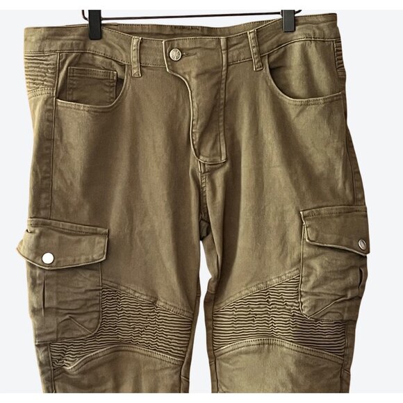 Winx Wheels Men's Large Ride Ready Cargo Motorcycle Pants Muted Green 34" x 29" - Picture 2 of 9